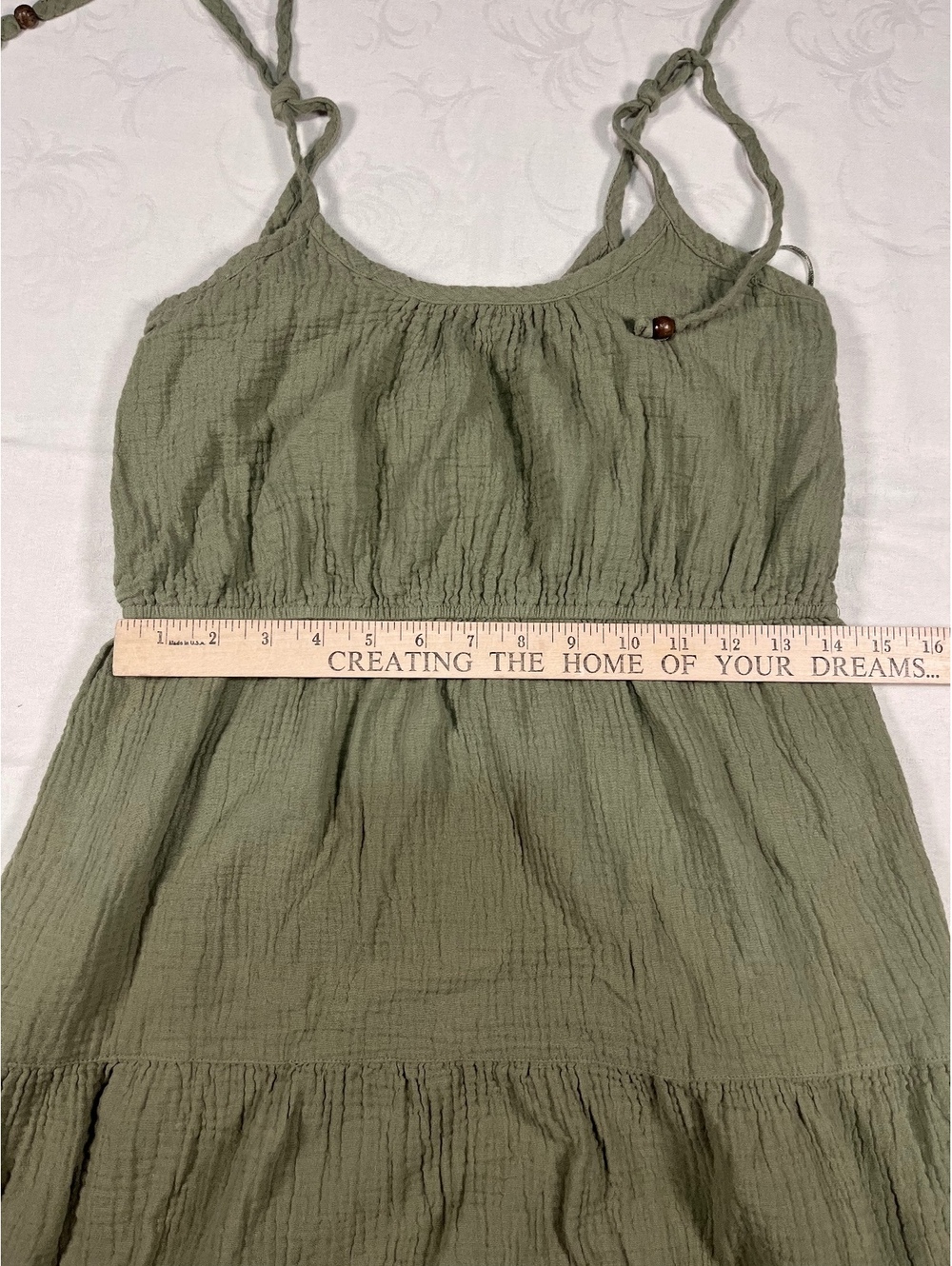 Womans Lucky Brand Midi Olive Dress Casual Size Small - Picture 4 of 7